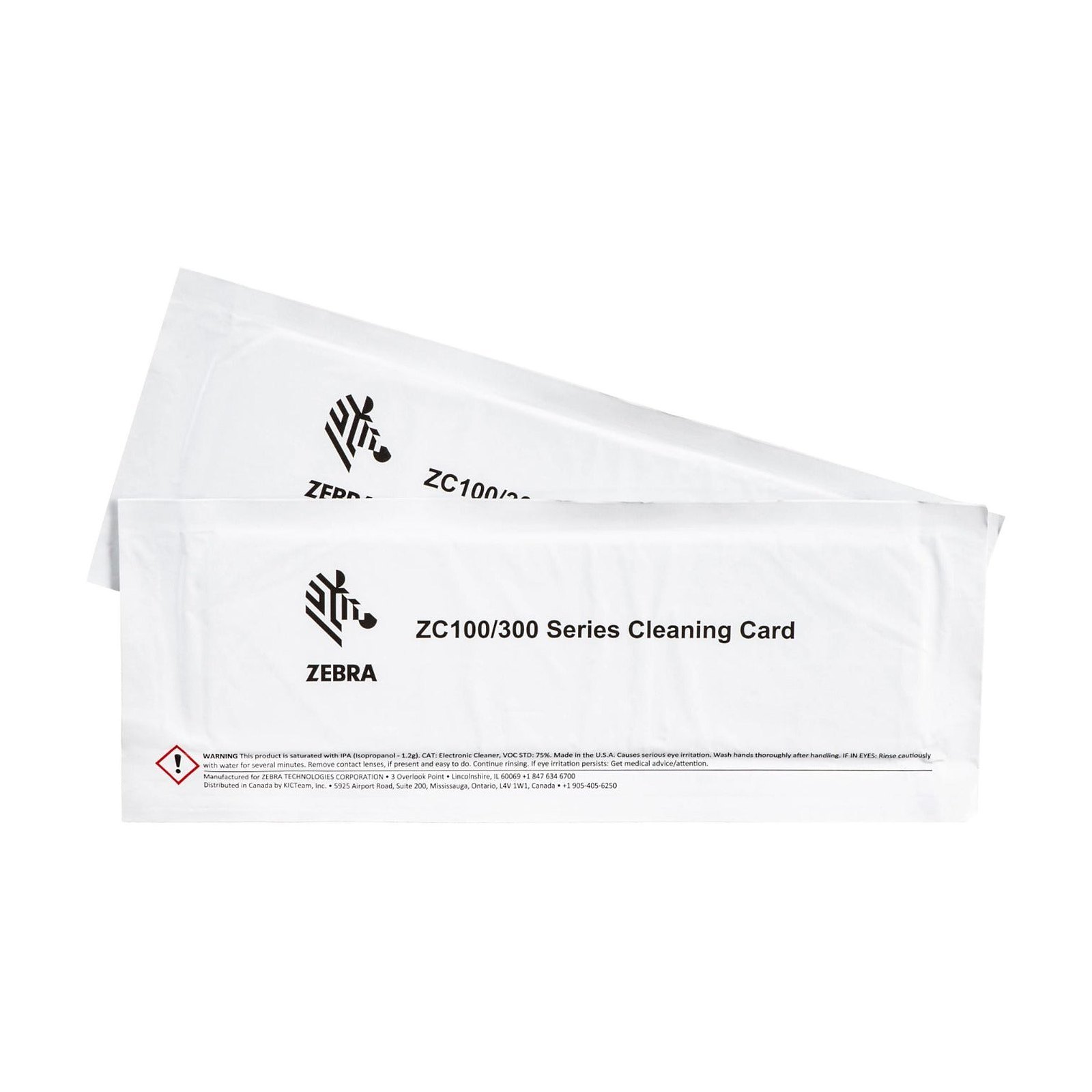 Kit de Tarjetas de Limpieza Zebra ZC100/ZC300 – 2 tarjetas